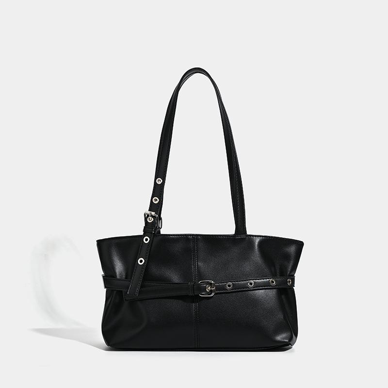 

Korean Style Motorcycle Underarm Bag: Women s Large Capacity Commuter Handbag