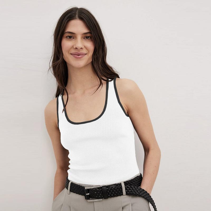 Spring and Summer Women's Color Clashing Can Be Two-wear Peplum Tank Tops