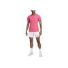 Nike Dri-Fit Logo Print Pullover V-Neck Short Sleeve T-Shirt Men Tops Pink FD5409-629
