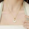 2024 Ruyi Ping An Kou Necklace: Hetian Jade Pendant - Chinese Style Gift for Girlfriend or Mother
