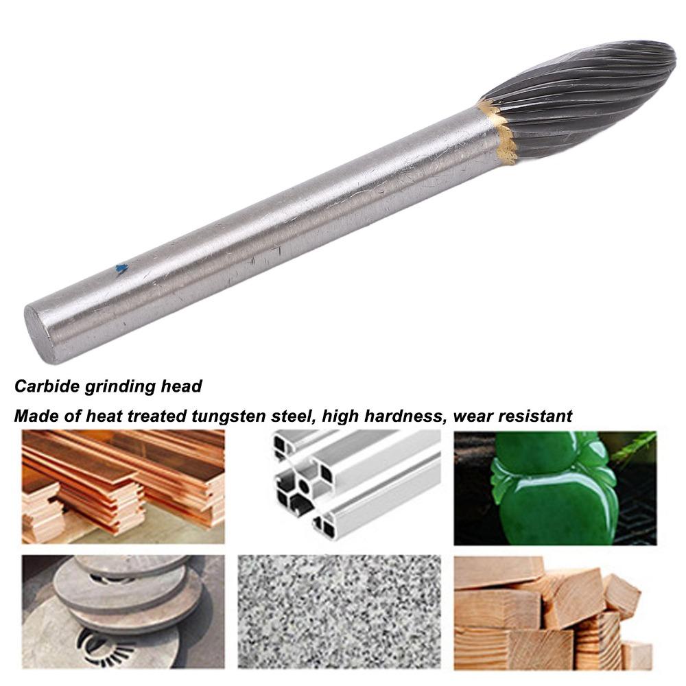 Wear-Proof Carbide Rotary Burr Single Cut Cutter Drill Bit Die Grinder Bit Auto Repair Shops