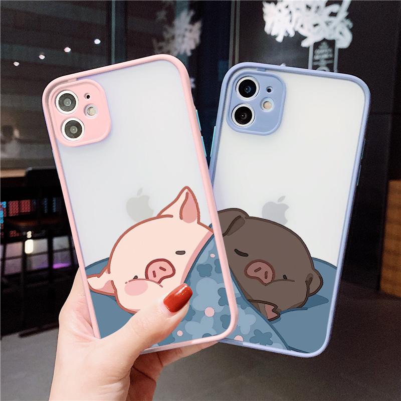 Cute Pink Pig Cartoon Phone Case For iPhone 17 16 14 15 11 13 12 Pro Max Mini For iPhone X XS XR 16 15 14 Plus Soft back Covers