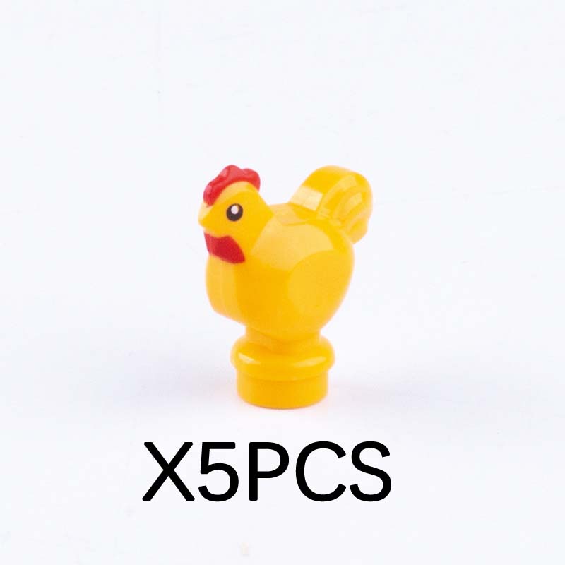 MOC Animal Building Blocks DIY Pig Fishes Octopus Penguin Turtles Figures Toys Set City Farm Zoo Accessories Bricks Kid Gift