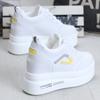 Fashion White Hidden Wedge 10cm Heel Trainers Shoes Wedge High Platform Shoes Woman Women's High Heel Shoes Casual Sneakers
