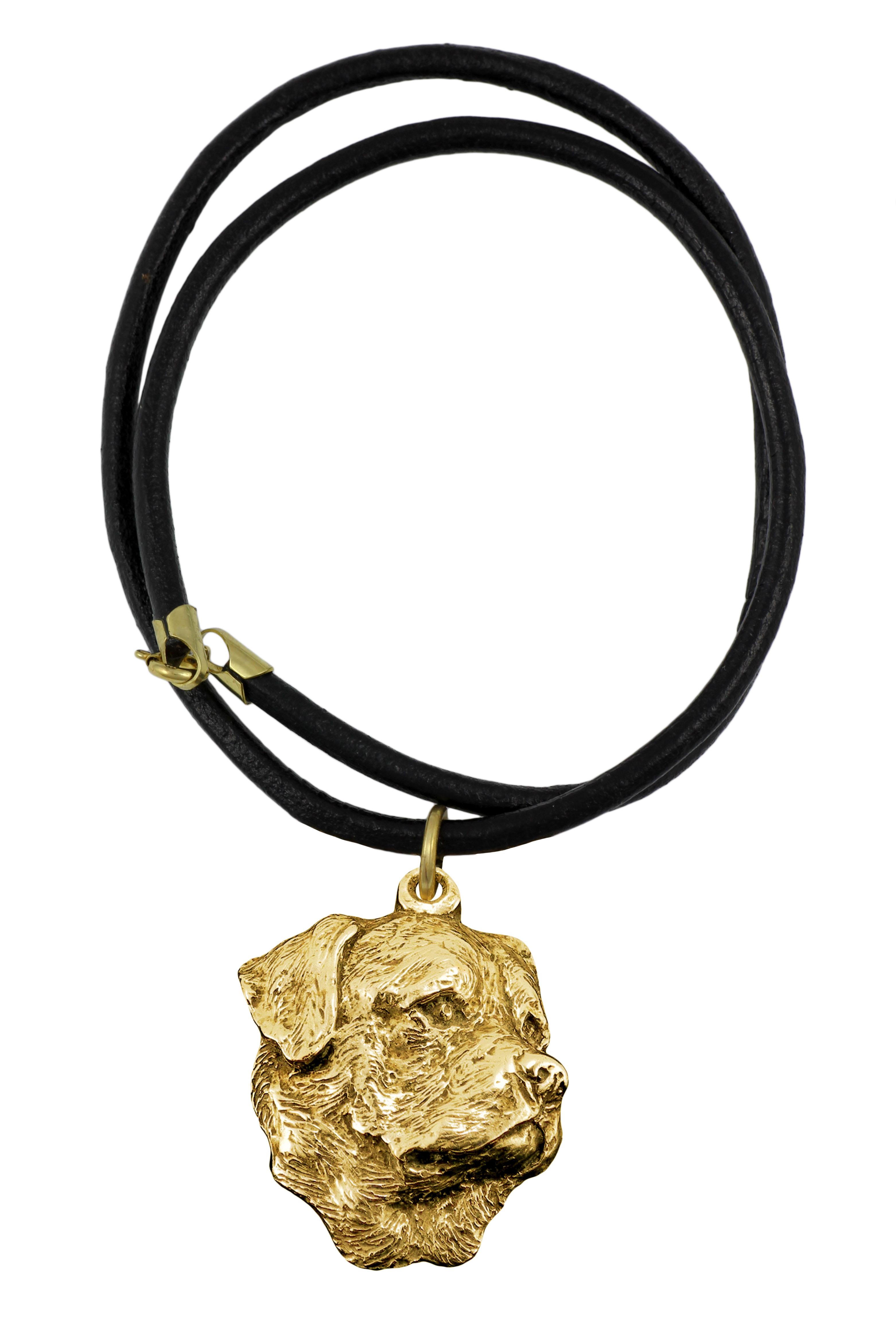 

Rottweiler, Rott, Rottie II - necklace with a dog in a gift box, gold-plated pendant for a dog lover, striking jewelry by Art-Dog