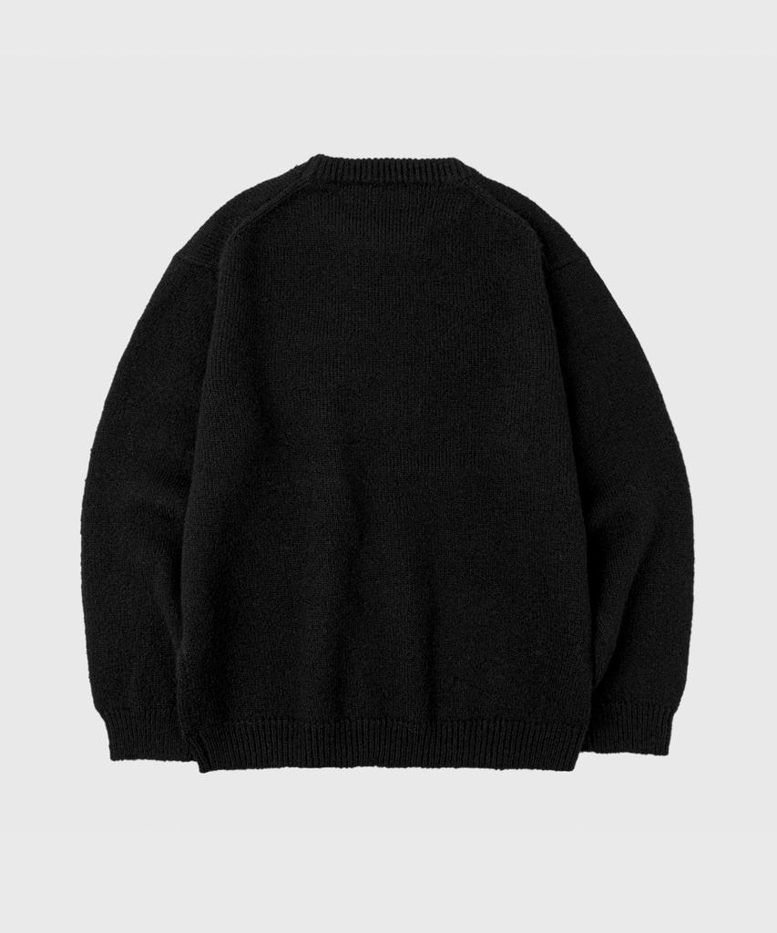 LETTERCOMO Daily Wool Round Knit Black