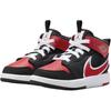 Air Jordan 1 Mid RM EasyOn PS Bred Kids Sneakers Black White University-Red FQ1282-006