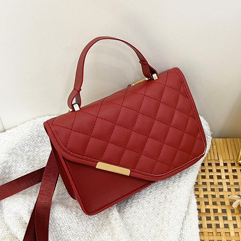 Small Bag Women's Embroidery Rhombus Small Square Bag New Women's Niche Single Shoulder Messenger Bag