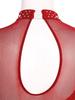 S-XXL Women Lyrical Dancewear: Asymmetrical Side Split Dress with Mock Neck, Cutout, Sheer Mesh, Patchwork & Shiny Rhinestones