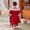 Girls' Chinese Style Embroidered Hanfu Winter Cloak
