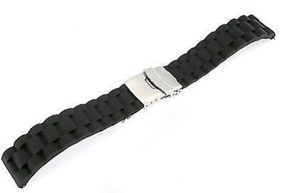 Części zegarka King Watch kompatybilne z paskiem gumowym Tag Heuer Wzór 2 Produkt zewnętrzny Czarny [Oryginał importowany] 20/18 mm