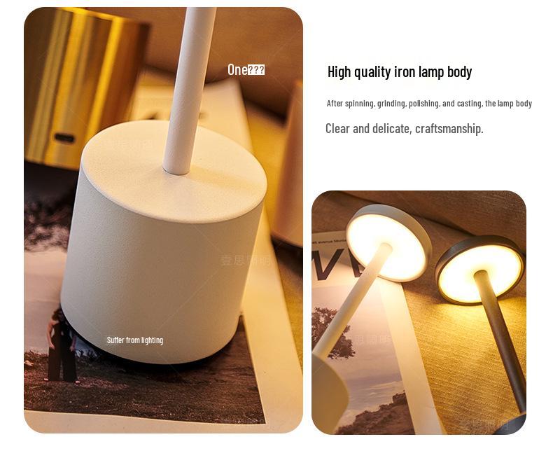 Modern Type-C Touch Desk Lamp: Minimalist I-beam Design with Night Light Functionality