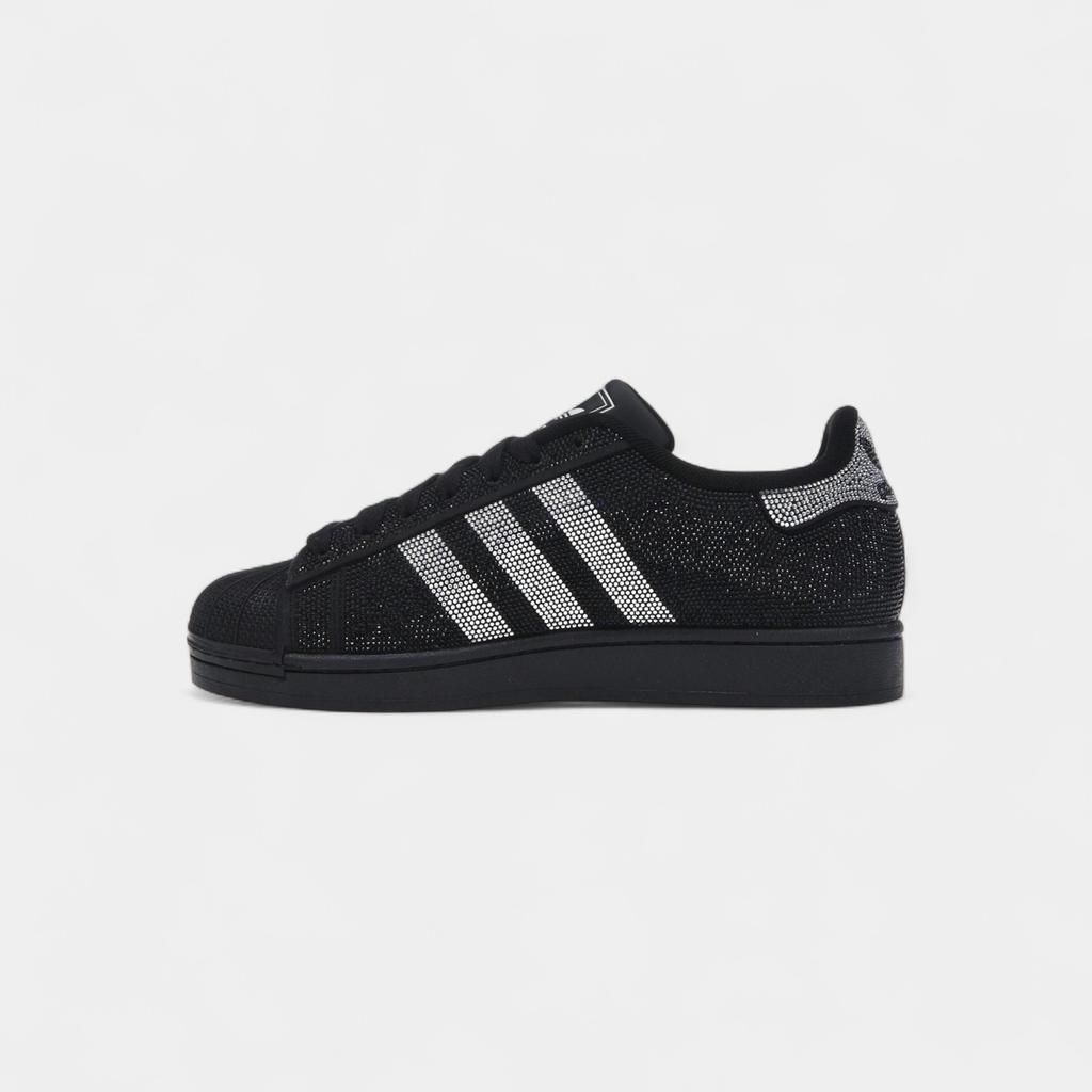 adidas Superstar II Rhinestone Black Silver (Women's)
