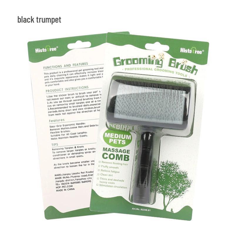 Pet Deshedding Needle Comb for Dogs & Cats - Grooming Brush & Rake