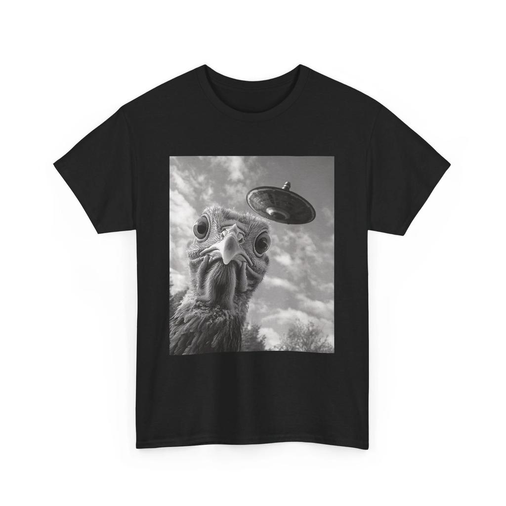 Turkey Selfie UFO Funny T Shirt, Turkey Flying Saucer Women Men Shirt
