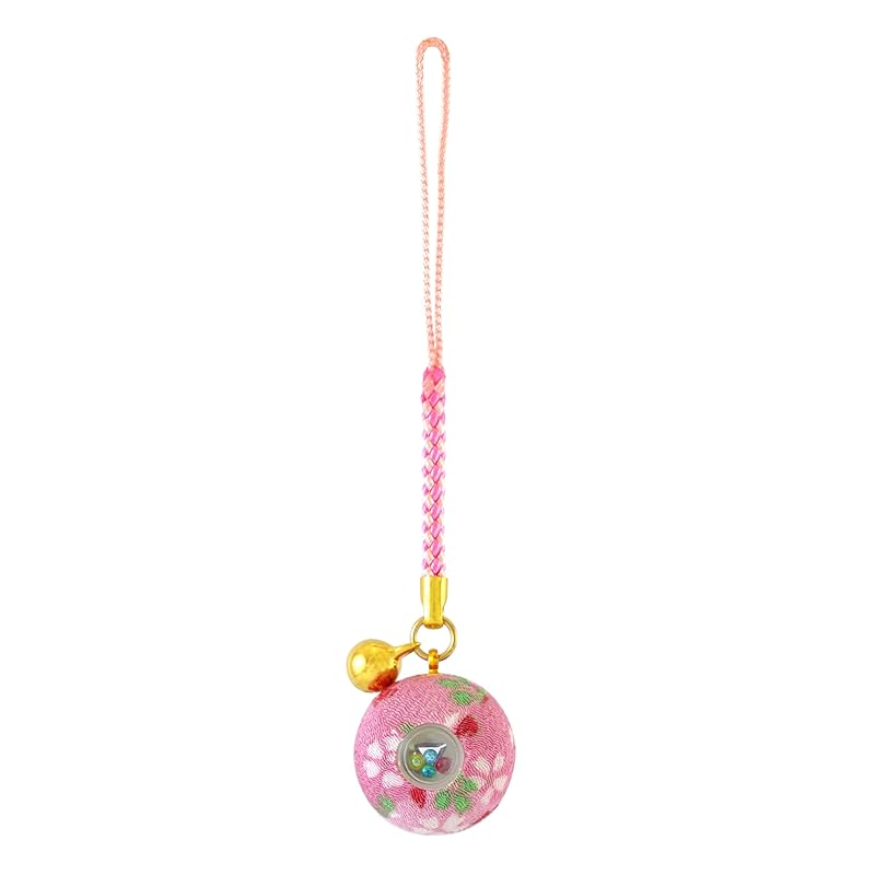 

[Zoon] flower crepe kaleidoscope Bell (8mm) Japanese pattern Crepe Rooting key ring made in Japan souvenir (Sakura)