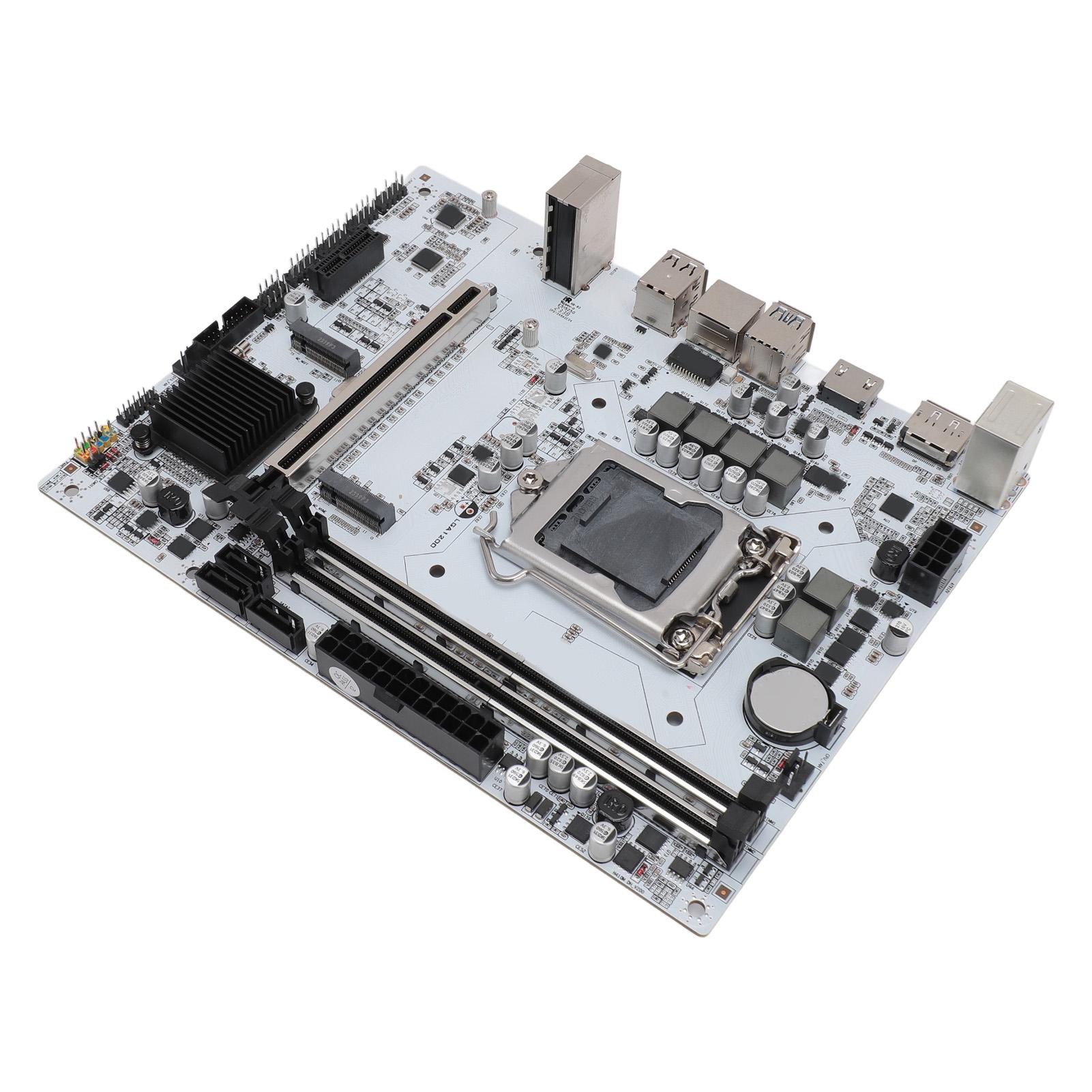 

Материнська плата H410M DH Mining з двоканальною роз ємом LGA1200, підтримкою DDR4 M.2 NVME M, формату MATX для Intel 10