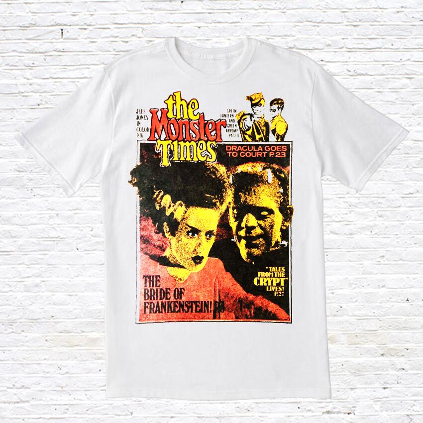 

The Monster Times TShirt. Vintage Style. Unisex T-Shirt XL