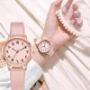 Fashion Ladies Brand Watches Simple Round Arabic Numbers Hand Women Quartz Watches Casual Leather Strap Clock Gift Wristwatches