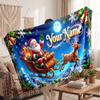 Kerst Gepersonaliseerde Naam Bedrukte Flanellen Deken Warm Comfort Bedkleed Huisdecoratie Feestelijk Cadeau