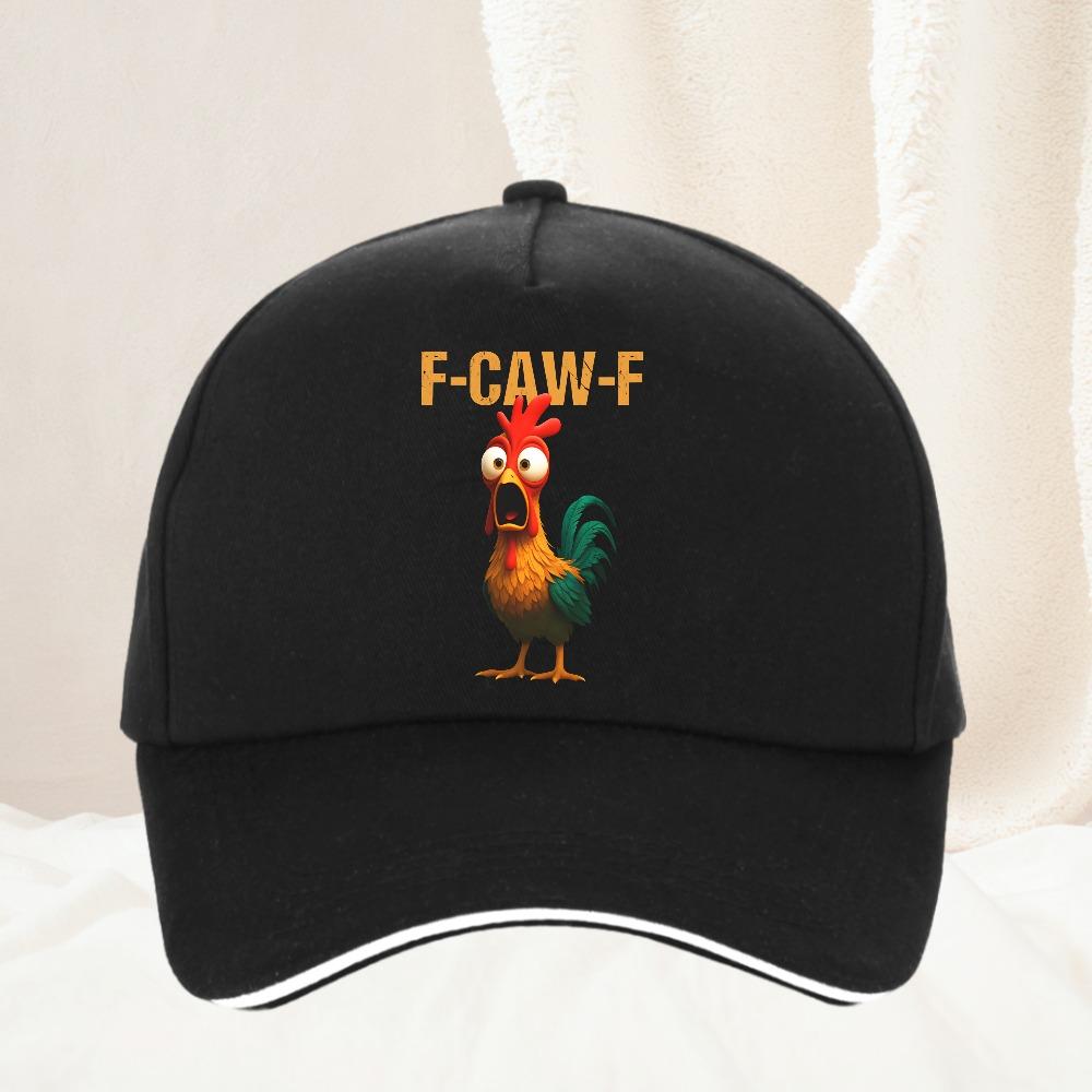 Funny Summer F Caw F Chicken Harajuku New Baseball Cap Unisexs Humor Chicken Aesthetic Casual Visors Hat