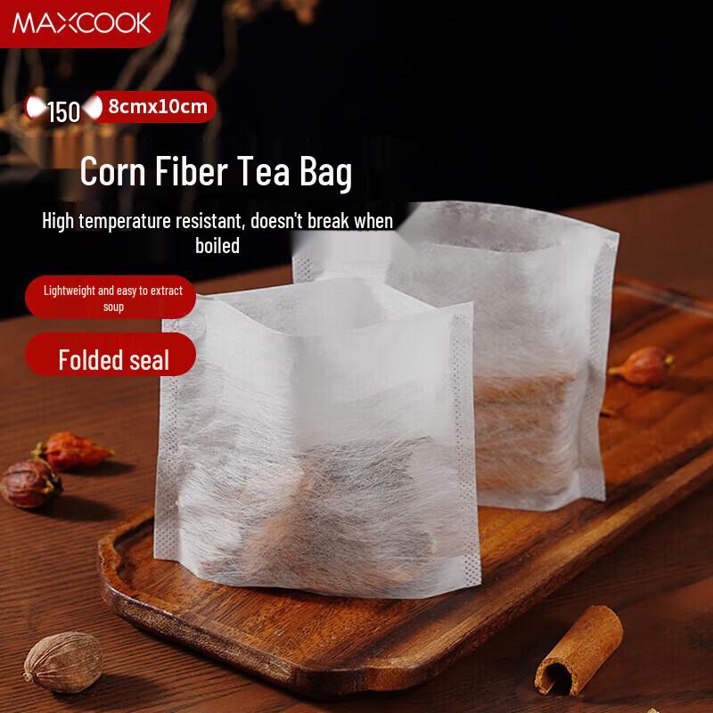 MAXCOOK Чайные пакетики из кукурузного волокна с откидной крышкой