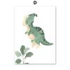 Nursery Nordic Poster and Prints Cute Dinosaur Egg Tree Leaf Monstera Wall Art Canvas Painting Wall Pictures Boy Kids Room Decor No Frame