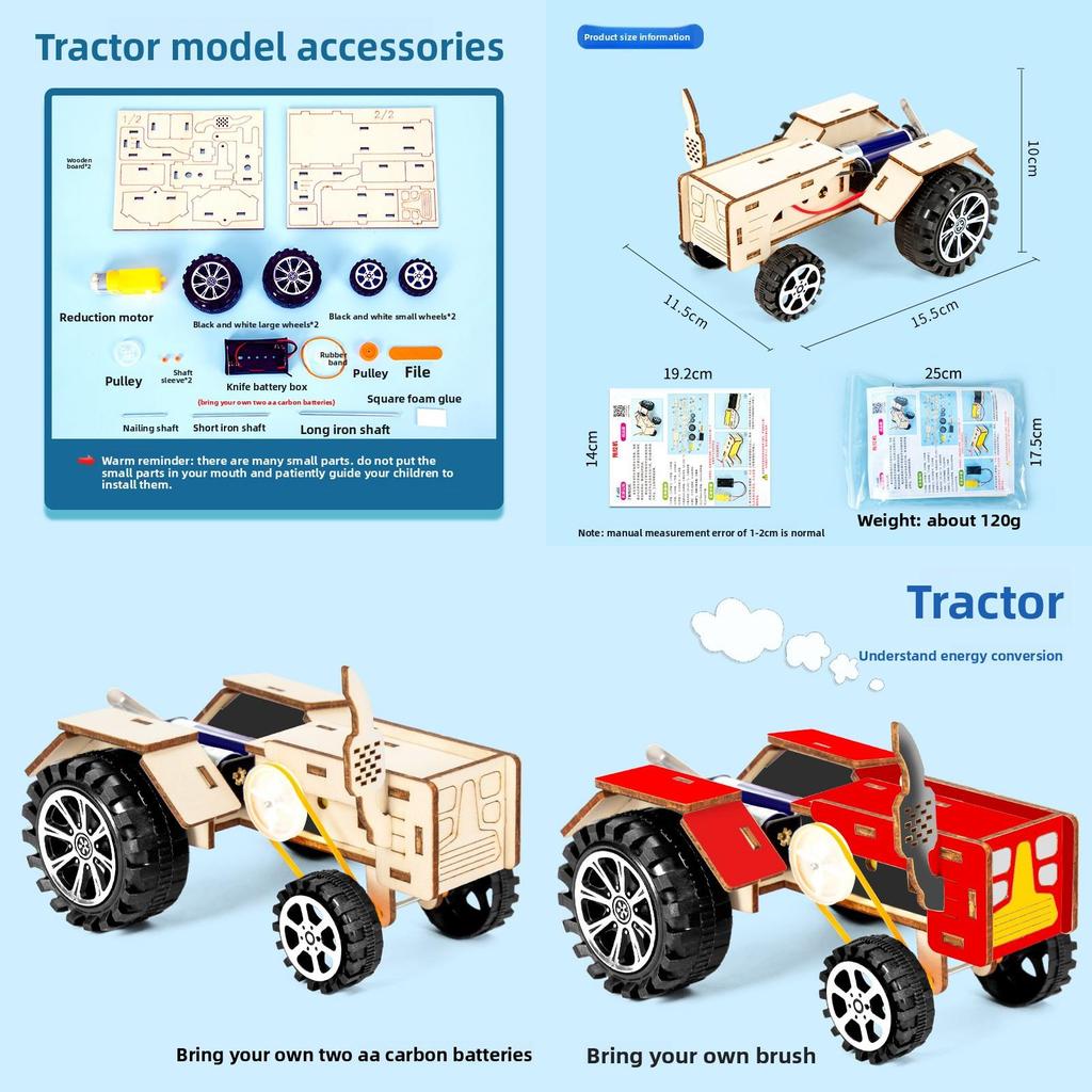 Science Experiment Diy Tractor Kit With Electric For Kids Educational Stem Activities