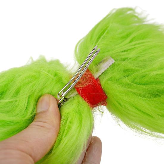 Christmas Hair Hoop Green Fluff Design Lightweight Festive Headband Versatile Cosplay Hair