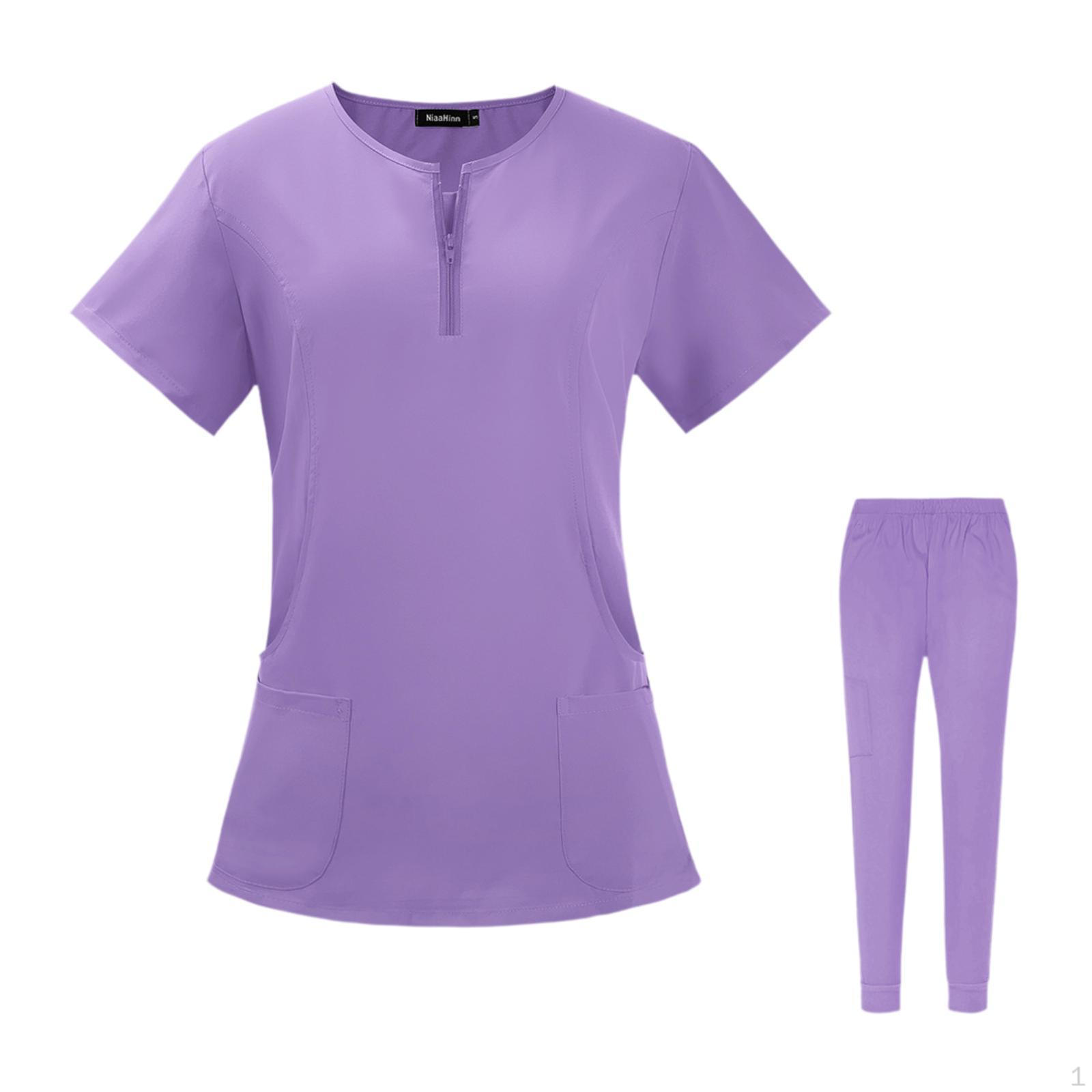 

Униформа для медсестер, комплект хирургической формы, топы с круглым вырезом, спортивные штаны, рабочие костюмы для врачей