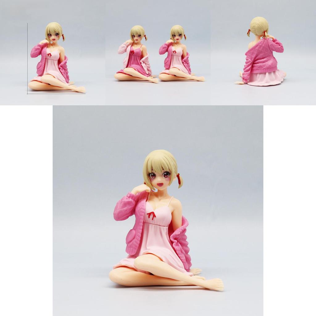 Lycoris Recoil Nishikigi Chisato Pvc Model With Sitting Posture For Anime Enthusiasts