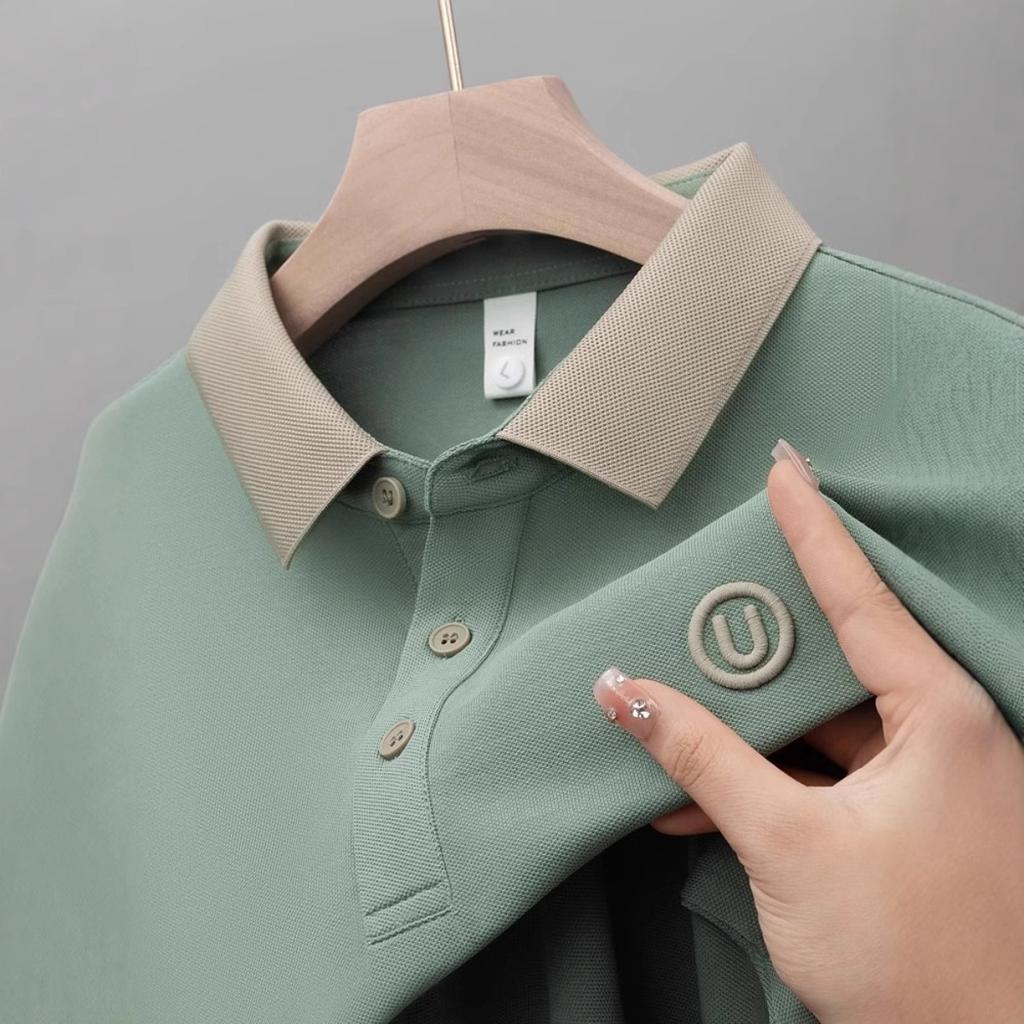 Men's Casual Shirt - Short Sleeved Summer Top, Ribbed Collar and Cuffs Design, Breathable Elastic Fabric, Regular Fit