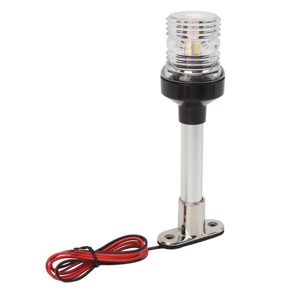 8 Inch Boat Stern Light IP66 Waterproof Over 2NM Visibility Stainless Steel Base Round Boat Anchor Light for Fishing