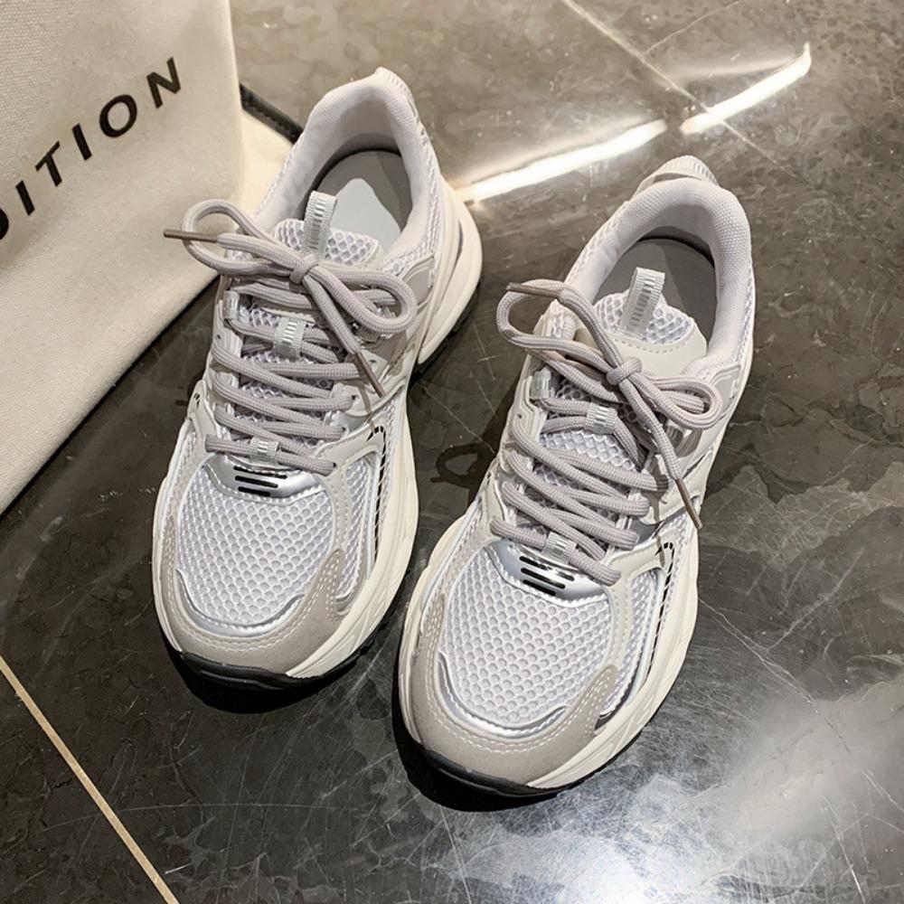 Fashion Casual Sports Shoes for Women Spring Thick Soled Lightweight Sports Shoes New Retro Dad Shoe for Womens Platform Sneakers Woman