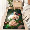 Botanical Flower Decoration Carpet Cartoon Bird Modern Carpet for Living Room Bedroom Decor Bedside Floor Mat Anti Slip Washable