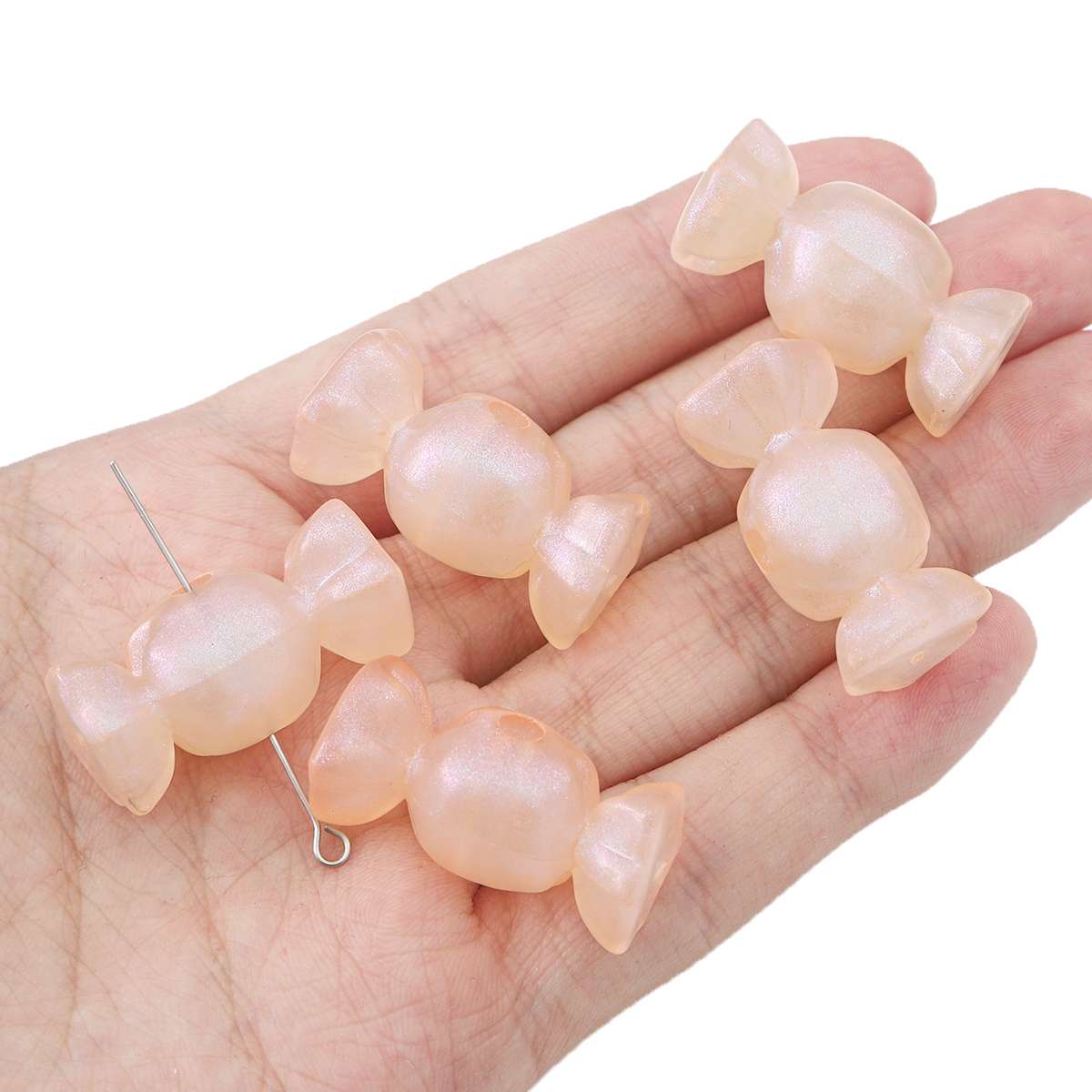 

5 шт. акриловые красочные конфетные бусины-разделители для изготовления ювелирных изделий «сделай сам», браслет, ожерелье, аксессуары телесный