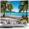 HD-Ocean Landscape Tapestry, Beach Wall and Palm Tree Art for Living Room, Bedroom or Outdoor Home Decor