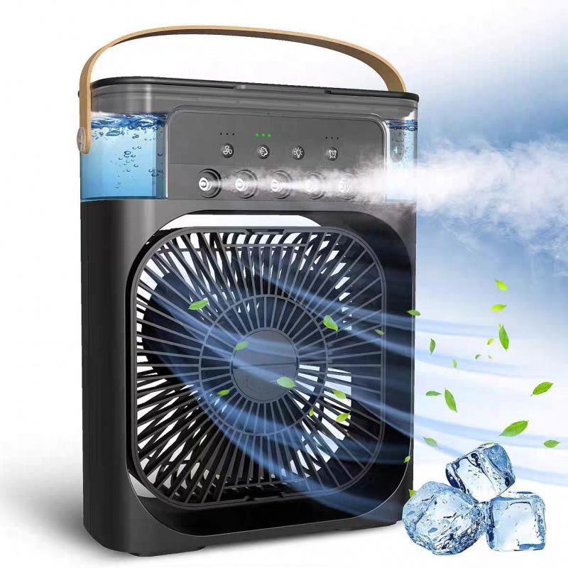 Portable Five-Hole Spray Cooling Fan with Humidifier for Office & Dorm