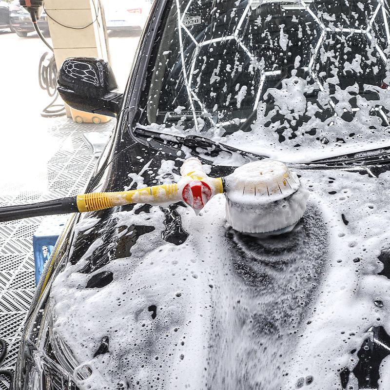 Car Rotary Wash Brush Kit 360 Degree Automatic Rotating Adjustable Dip Wash Brush High Pressure Washer For Vehicle Cleaning