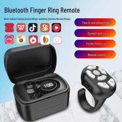 Multifunctional Bluetooth Remote: Music Switch, Page Turn, Auto-Liker, Photo Capture, Zoom & Focus