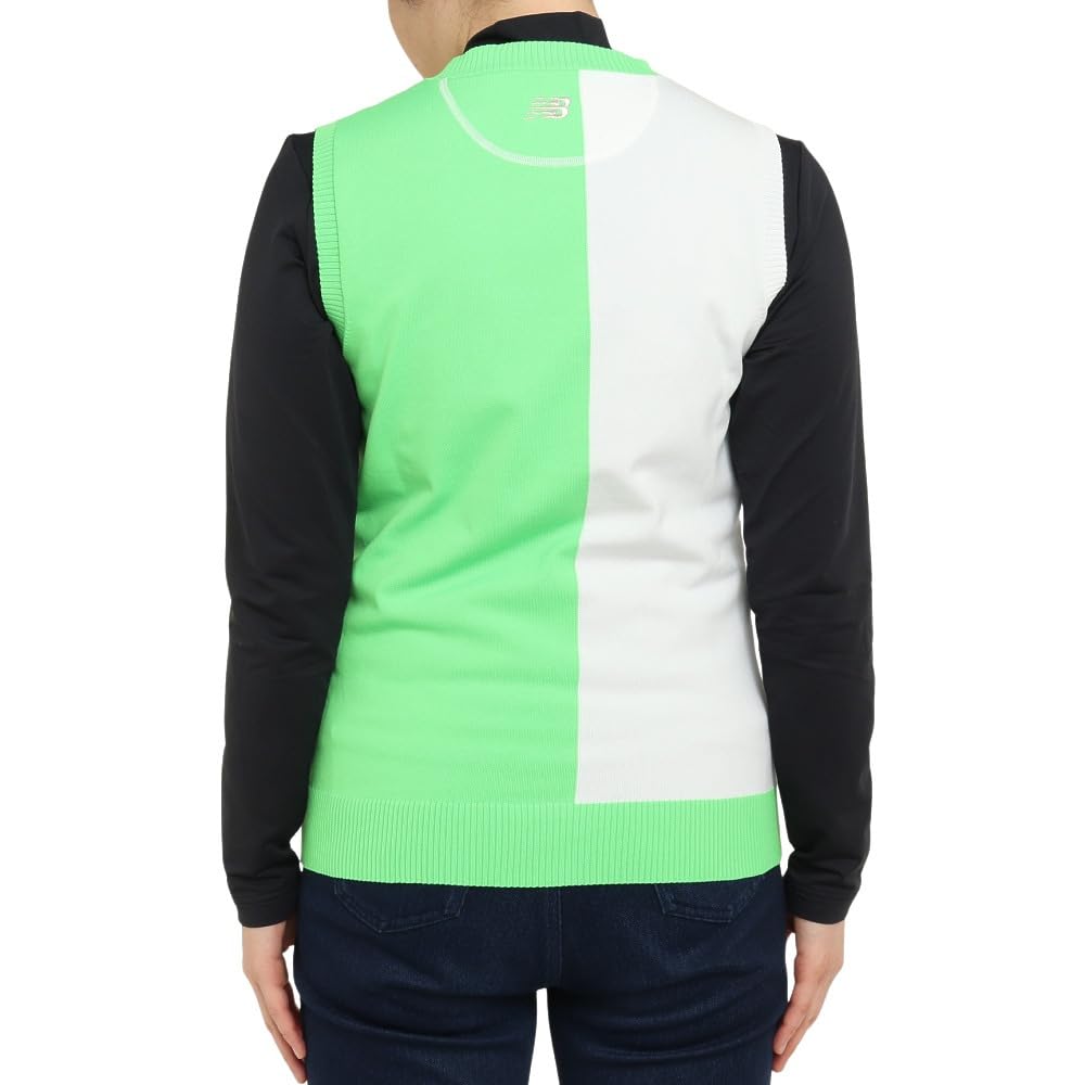 Crew Neck Knit Vest Easy Golf Green 0 [New Balance] Women's Water-repellent (freemove E-tech Care/stretch) / / 012-3173501 132_Light [S]