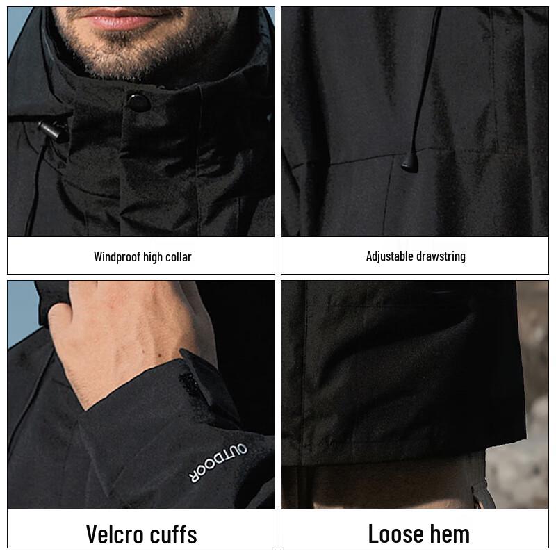 JEEP Men's 3-in-1 Windproof Outdoor Hiking Jacket