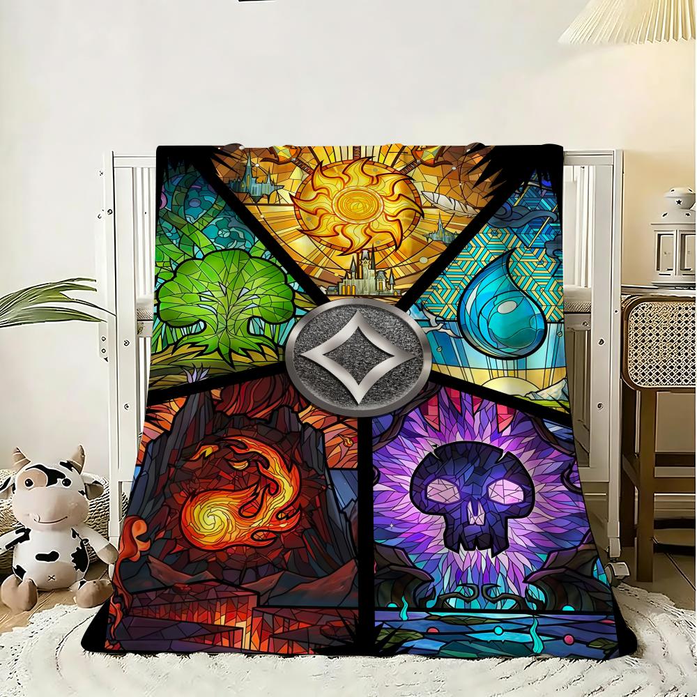 Magic The Gathering Throw Soft Flannel Throw Blanket, Lightweight Breathable Summer Nap Blanket For Sofa Home Travel Cozy Decor