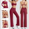 Women's High-End Padded Yoga Wear for Autumn/Winter: Slimming Long-Sleeve Sportswear for Pilates, Running, Fitness