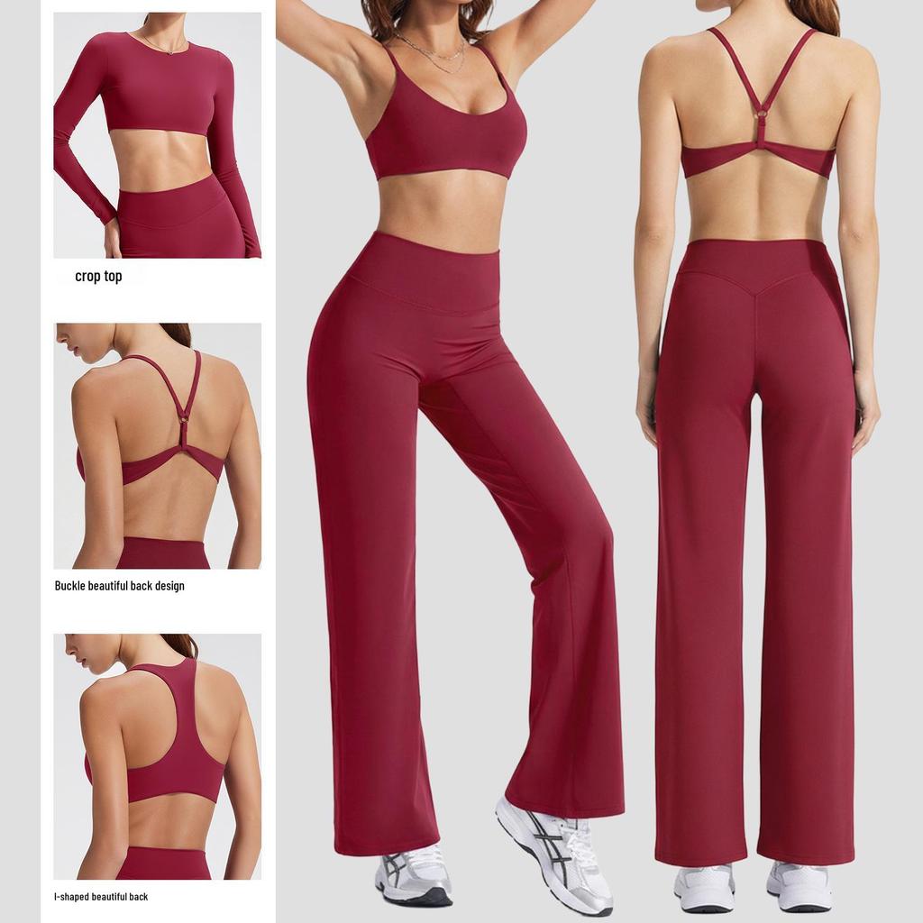 Women's High-End Padded Yoga Wear for Autumn/Winter: Slimming Long-Sleeve Sportswear for Pilates, Running, Fitness