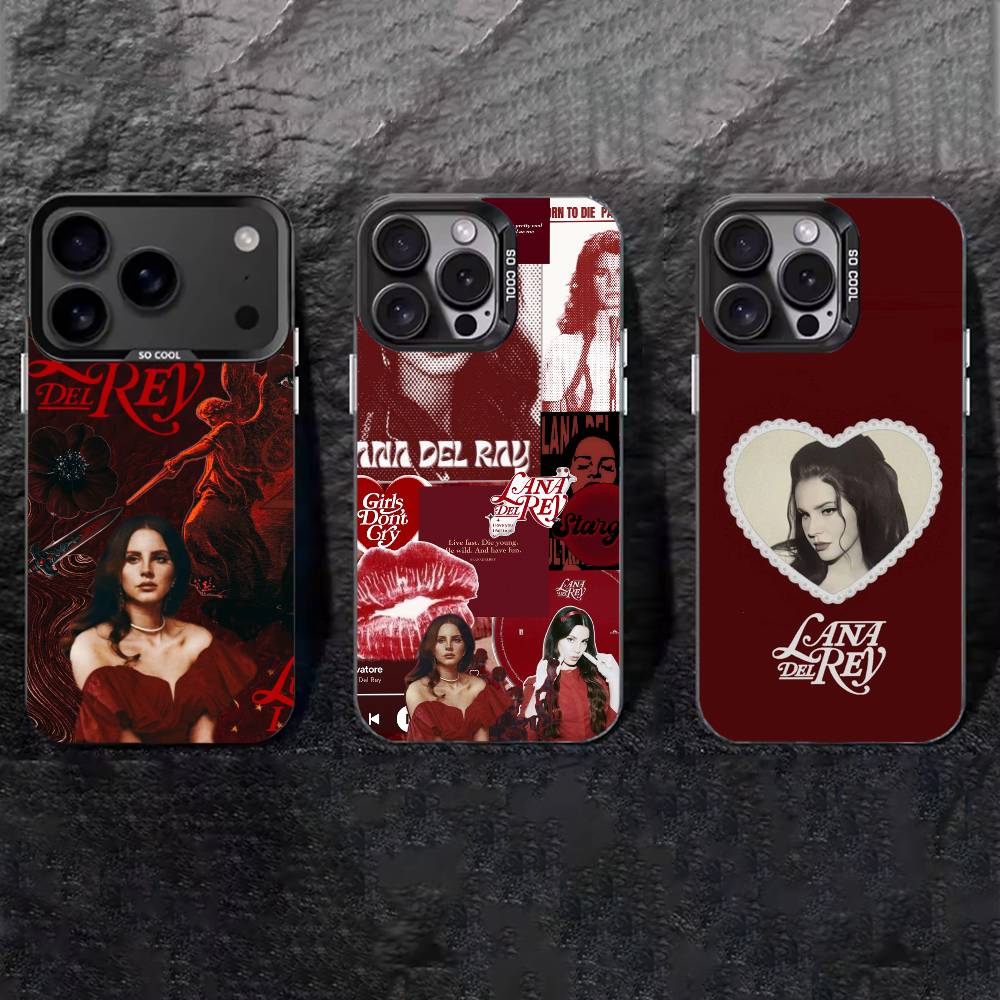 L-Lana D-Del Rey Phone Case For iPhone 17,16,15,14,13,12,11 Plus,Pro Max,XS,Colored silver phone case