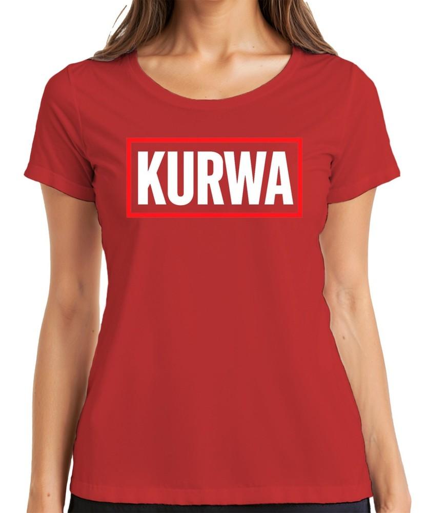 Kurwa Polish Saying Cheeky Funny Gift Party Streetwear Ladies Tshirt