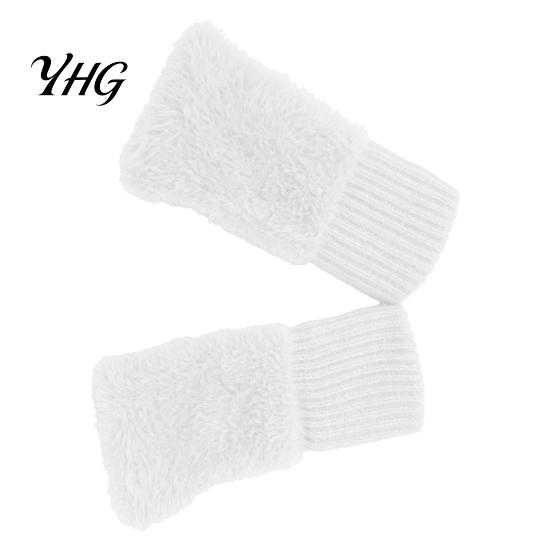 Winter Warm Fleece Lined Mittens 1 Pair Fingerless Gloves, Half Finger Mittens, Ladies Gloves Soft Fuzzy Thermal for Driving Writing Typing Flip Top