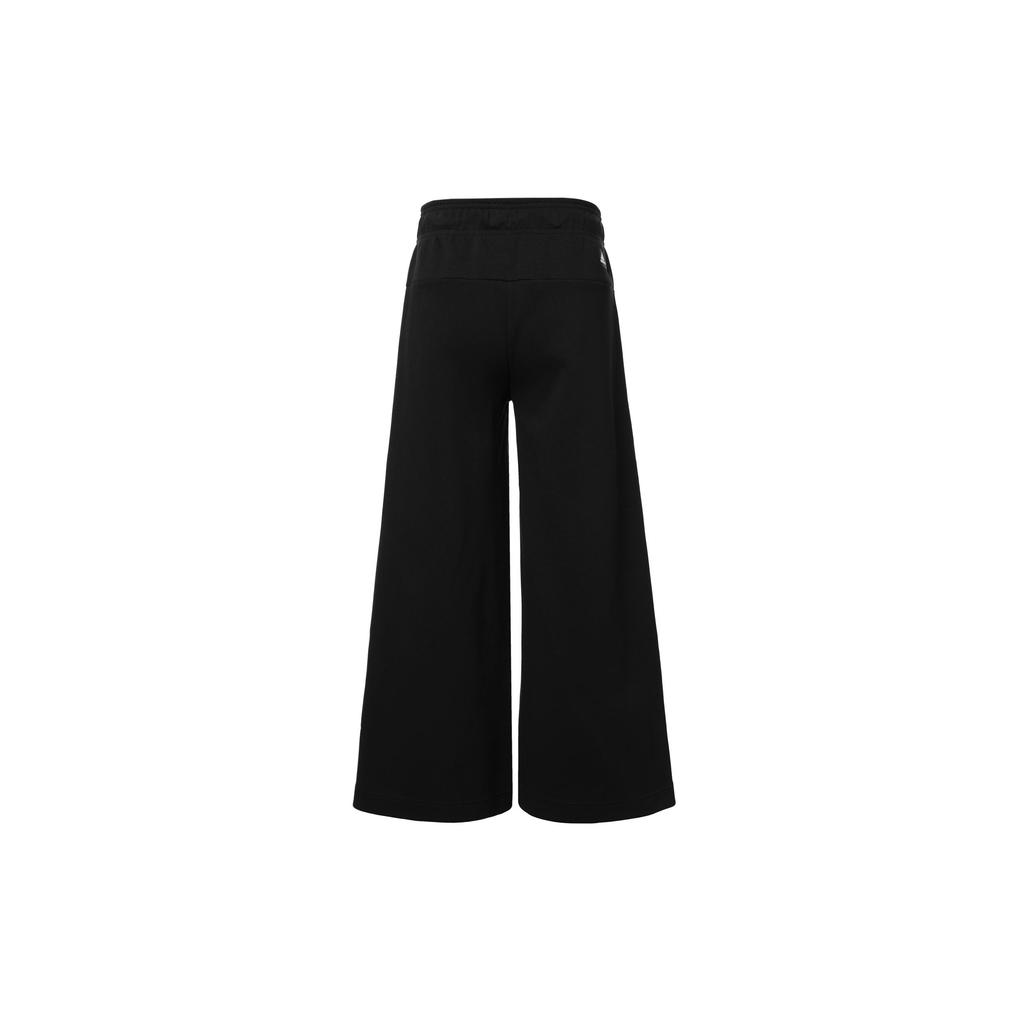 Adidas Dámské tepláky se širokými nohavicemi a pasem na zavazování, černé H57354