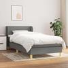 Maison Exclusive - Rete a doghe per letto con materasso Grigio scuro 90x200 cm Tessuto